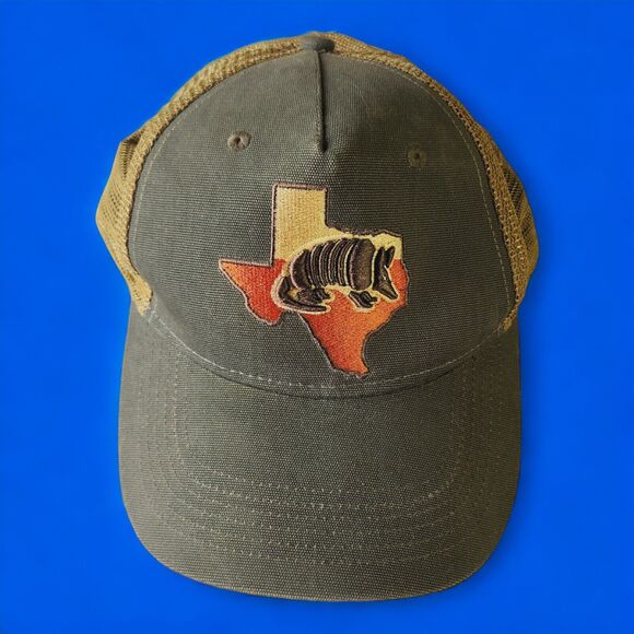 Armadillo Texas State Snapback Baseball Hat Cap Green Brown Western Cowboy Truck - Picture 7 of 7